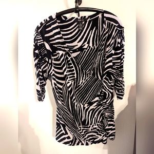 Blouse-Style & Co - Large-Black/White